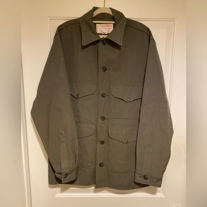 Vintage Filson Mackinaw Olive Green Virgin Wool Cruiser Jacket Rare